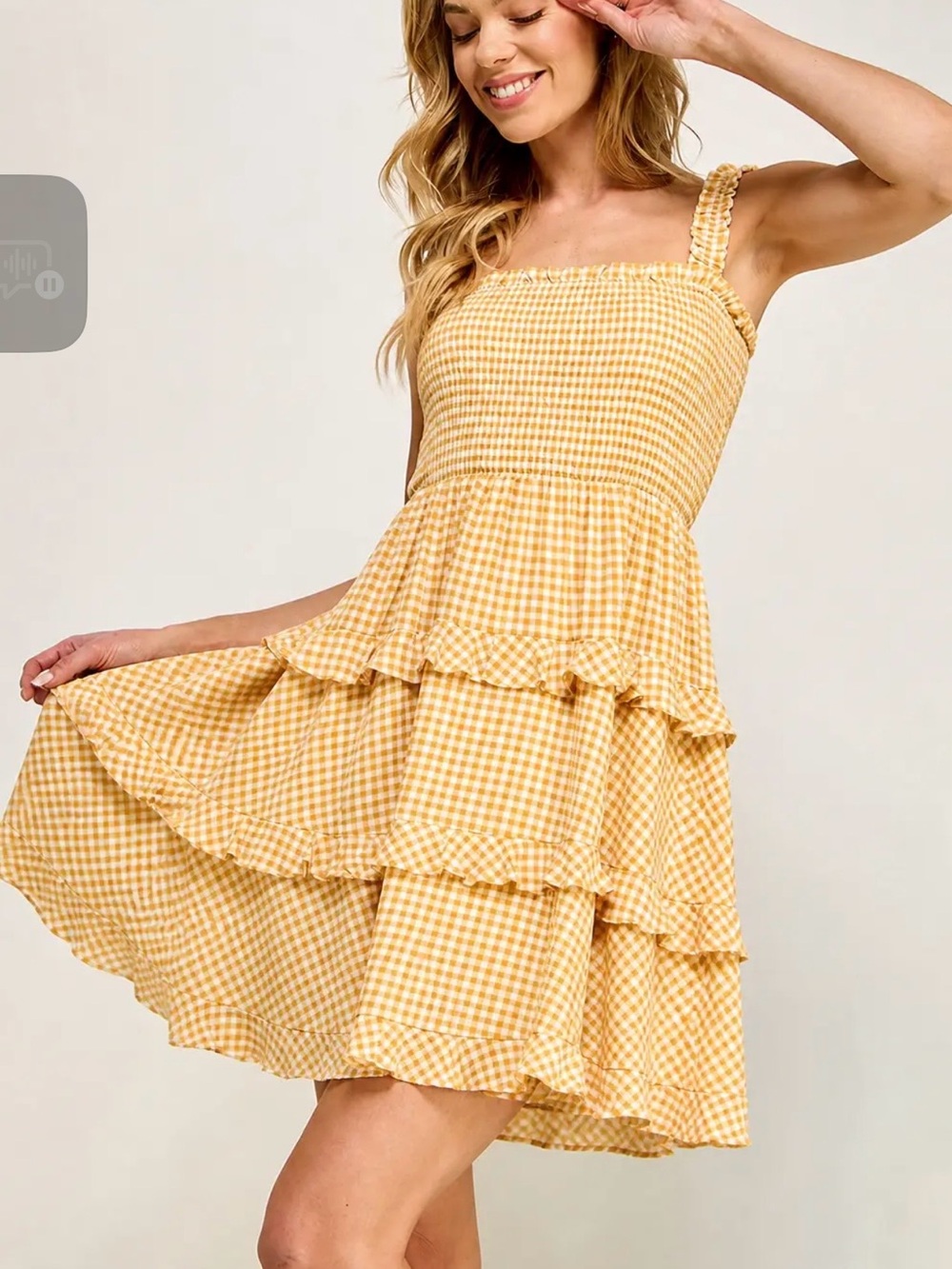 Sweet lemon Picnic Pop Gingham Mini Dress